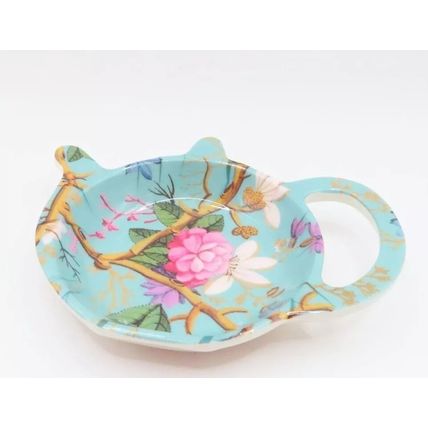 Blossom Melamine Spoon & Teabag Holder Set Kitchen Household Gift Home