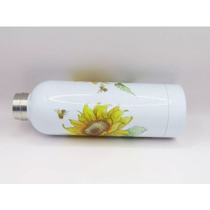 Sunflower & Bees Water Bottle 22 CM Gift Hot/Cold Drinks