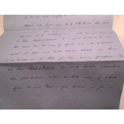 1880 Indenture - Transfer of Mortgage. Hereford, England.