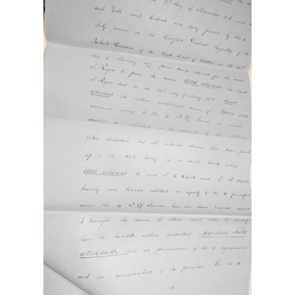 1880 Indenture - Transfer of Mortgage. Hereford, England.