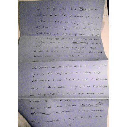 1880 Indenture - Transfer of Mortgage. Hereford, England.