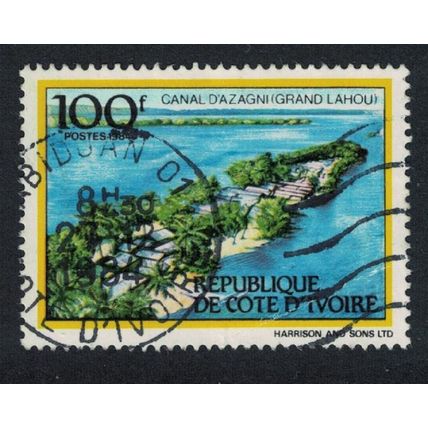 Ivory Coast Azagni Canal RAR 1984 Canc SG#827f MI#B841