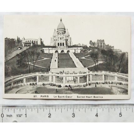 vintage postcard Paris - Sacred Heart Basilica