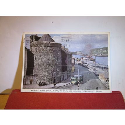 REGINALD'S TOWER, WATERFORD CITY, IRELAND used vintage postcard 1954 pm =