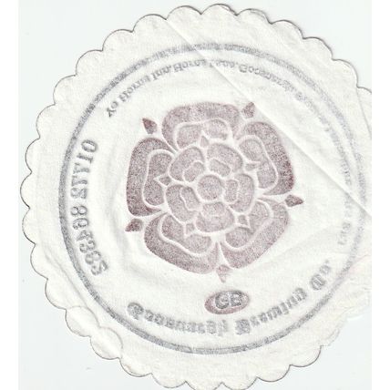 BEER MAT ABSORBENT PAPER - GOOSNARGH BREWING CO (PRESTON) - (Cat No 001) - (2013