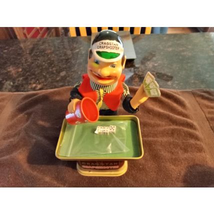 Old Battery Operated Cragstan Crapshooter W/Box Great Condition Sold AS IS 1950s