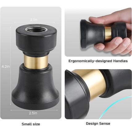 Hose Nozzle, Lichamp 2 Pack Heavy Duty Brass Fireman Style High Power Leak Proof