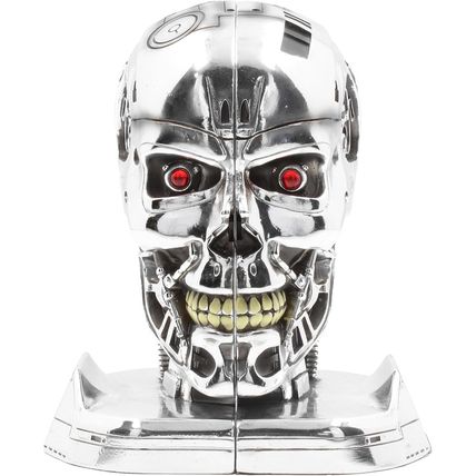 Nemesis Now T-800 Terminator 2 Bookends, Sci-Fi Bookcase Decor, Hand-Painted Res