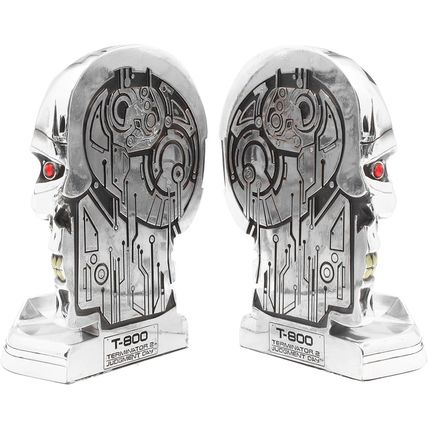 Nemesis Now T-800 Terminator 2 Bookends, Sci-Fi Bookcase Decor, Hand-Painted Res