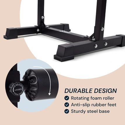 Adjustable Single Leg Squat Roller for Bulgarian Split Squats, Lunges, and Lower