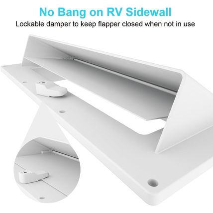 Aluminum RV Exhaust Range Hood Vent Cover with Adjustable Collar Depth & Locking