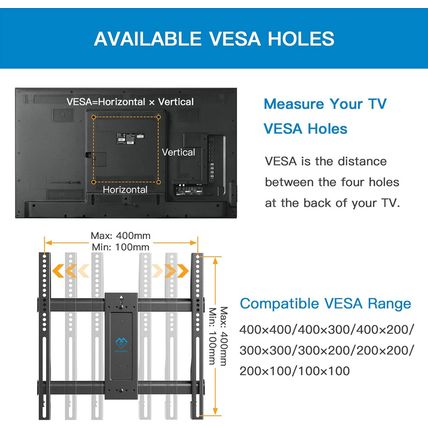 PERLESMITH Corner TV Wall Mount Bracket for 26-60 Inch LED LCD Flat Curved Scree