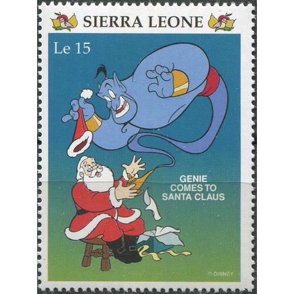 Sierra Leone. 1997. Genie comes to Santa Claus (MNH **) Stamp
