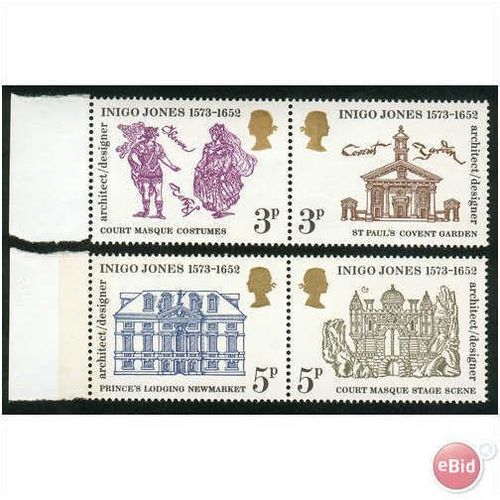 GB stamps 1973 - SG 935-938 - 400th Anniv of Inigo Jones MNH