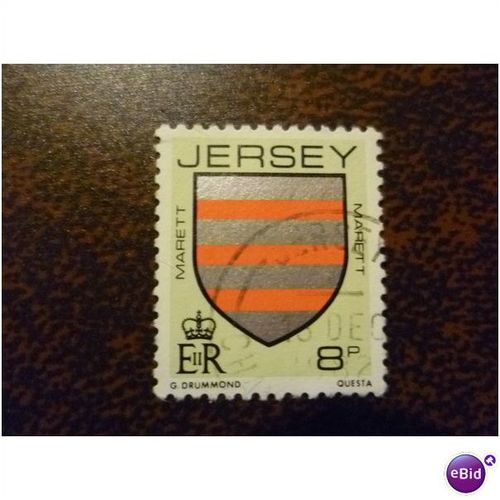 Jersey 1981 Arms Jersey Families definitive 8p Marett fine used stamp SG257
