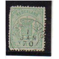 NETHERLANDS 1869 1C GREEN F/U SG59