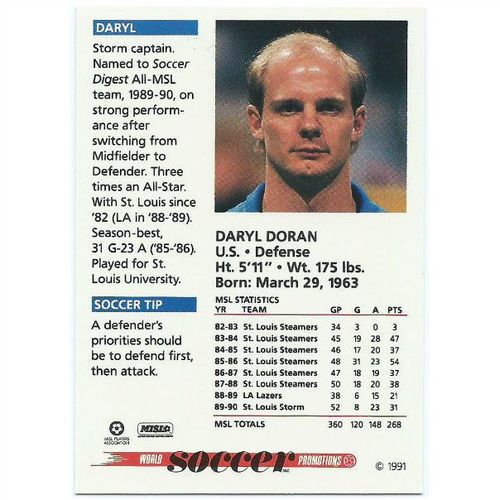 1991 Soccer Shots MSL - #073 - Daryl Doran