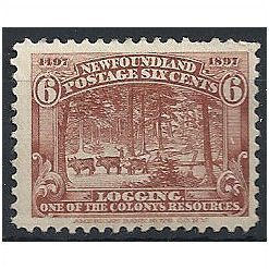 Newfoundland 1897 SG71 6c Red-Brown Mounted Mint ...