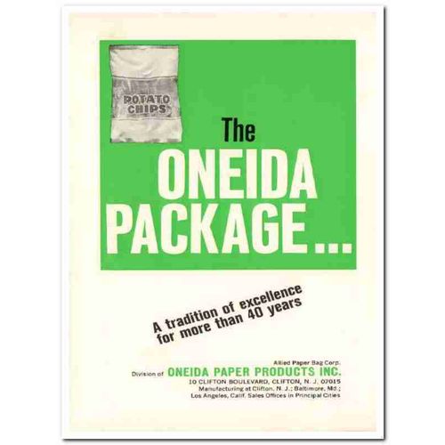 allied paper bag company 1968 potato chip oneida package vintage ad