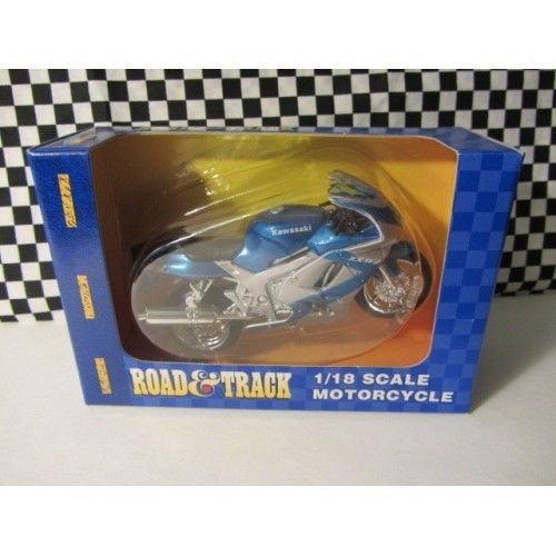 1/18 SCALE MAISTO KAWASAKI NINJA BLUE SILVER