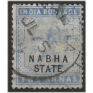 Nabha (ICS) 1888 SG19 2a Dull Blue Good/Fine Used . ..