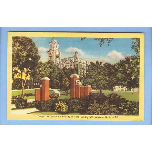 New York Syracuse Campus At Syracuse University Showing Lyman Hall View Ta~144