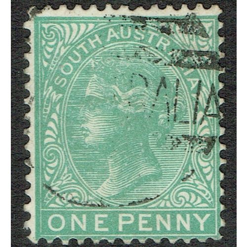 South Australia 1876 1d Green Perf 13 SG175a FU