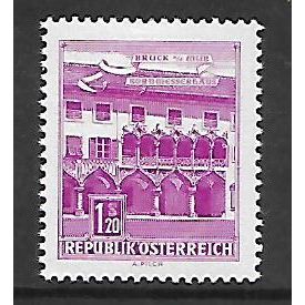AUSTRIA 1957 BUILDINGS 1s.20 PURPLE CORN MEASURERS HOUSE SG 1304 M MINT