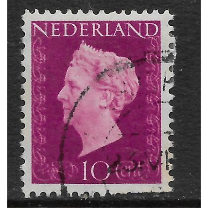 NETHERLANDS 1947 10c PURPLE QUEEN WILHELMINA SG 644 FINE USED