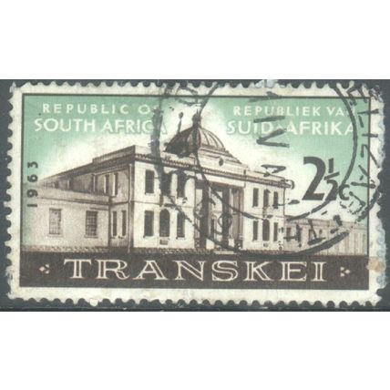 South Africa 1963 - SG 237 - 2½d green/brown - Transkei Meeting House - used