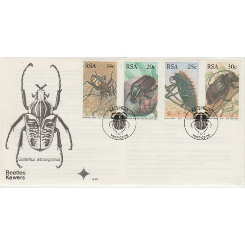 South Africa 1987 Beetles First Day Cover see other listings