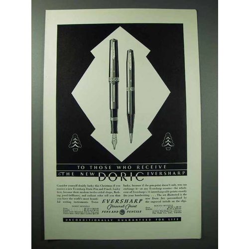 1931 Eversharp Doric Pen and Pencil Ad - Who Receive