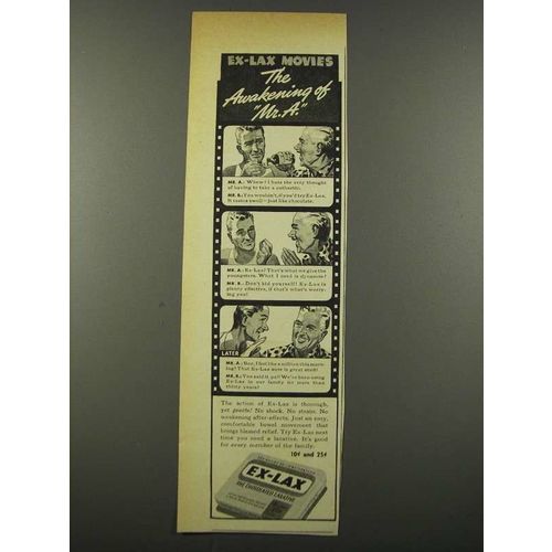 1940 Ex-Lax Laxative Ad - The Awakening of Mr. A