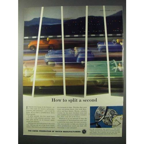 1958 The Swiss Federation of Watch Manufacturers Ad