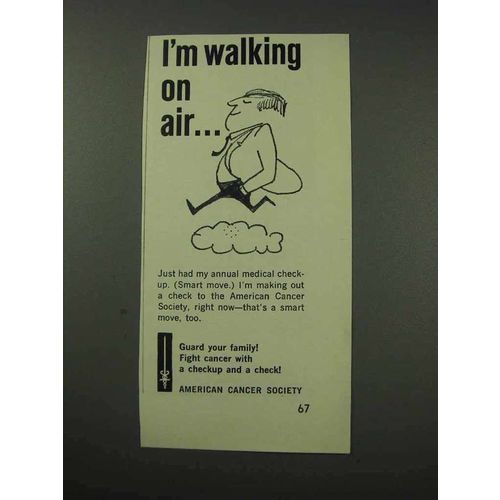 1959 American Cancer Society Ad - I'm Walking on Air