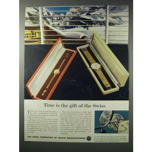 1958 The Swiss Federation of Watch Manufacturers Ad - The Gift