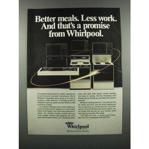 1983 Whirlpool Ovens, Cooktops and Microwaves Ad