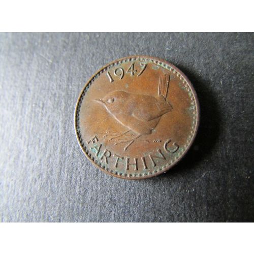 1947 GEORGE VI FARTHING FREE POST. H