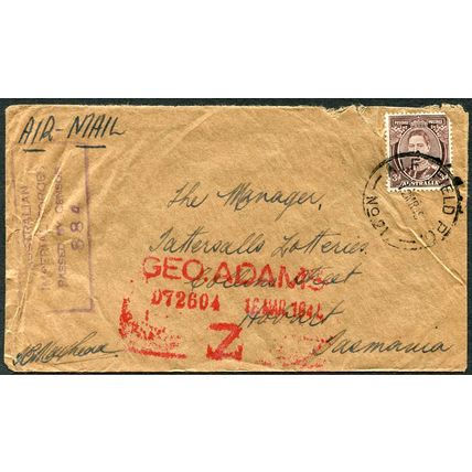 Australia 1945 AIF FPO 21 Aitape New Guinea censored cover