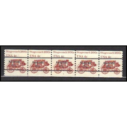 1898Ab 4c Stagecoach Fine MNH Dry Gum PNC 6/5 Line Gap AA0077