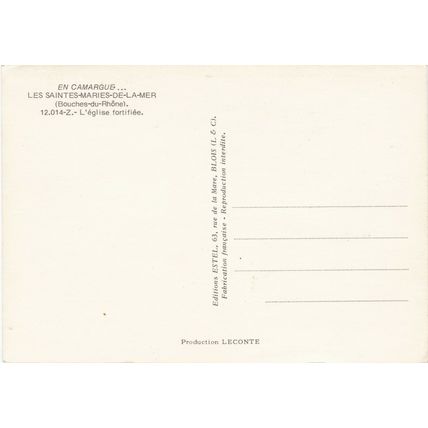 6x4 Continental size printed Saintes-Maries-de-la Mer Camargue France