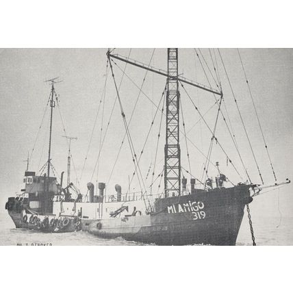 Radio Caroline Rare French Club Boat Ship Original Postcard