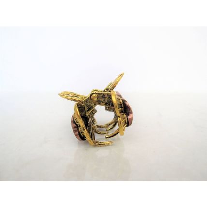 Small mini rose gold/copper tone metal heart hair claw clip
