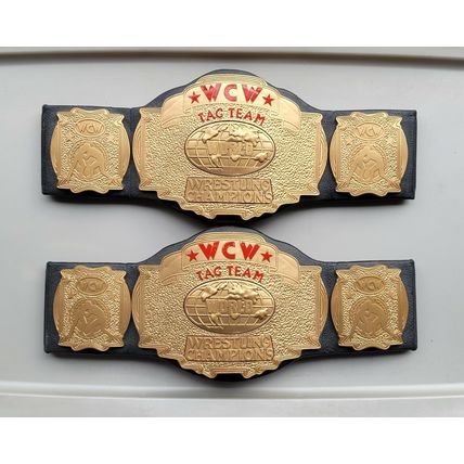 wcw wwe wwf ljn classic superstars kids talking wcw tag team championship belts