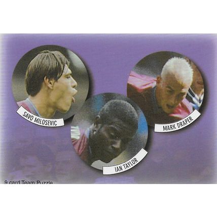 Futera's Aston Vila 1997-98 Fans' Selection: Team Puzzle - No. 8, Milosevic, Tay