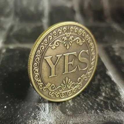 Yes No Decorative Decision Coin Heads Tails Gift Desktop NEW **UK Seller**