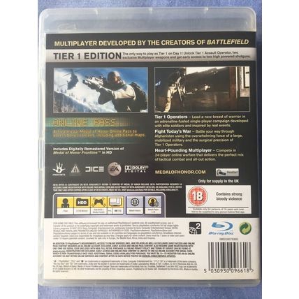 Medal of Honor - Tier 1 Edition (2010 SONY PlayStation 3 Game) PS3 + FRONTLINE