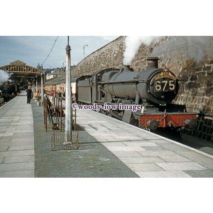 pu2460 - Cornwall - Engine No.6855 at Penzance Station - print 6x4