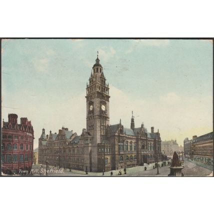 Town Hall, Sheffield, Yorkshire, c.1910 - Brown & Rawcliffe Postcard