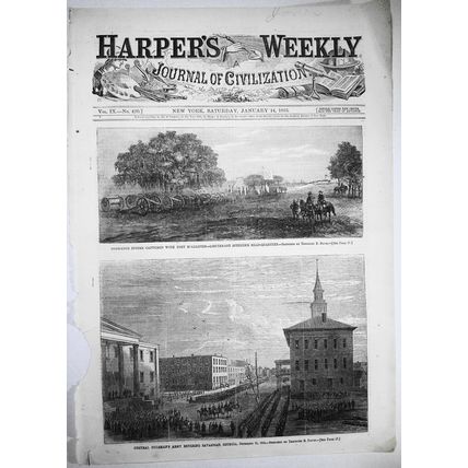 General Sherman's Army entering Savannah, Georgia : Harper's Weekly, 1865.